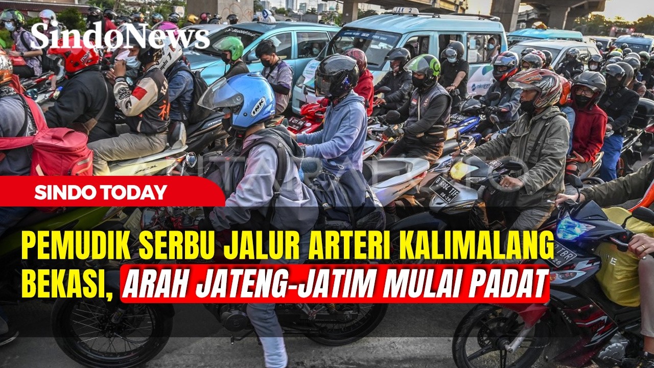 Jalan Arteri Kalimalang, Bekasi, Mulai Dipadati Pemudik Jurusan Jateng, Jatim | Sindo Today | 15/03