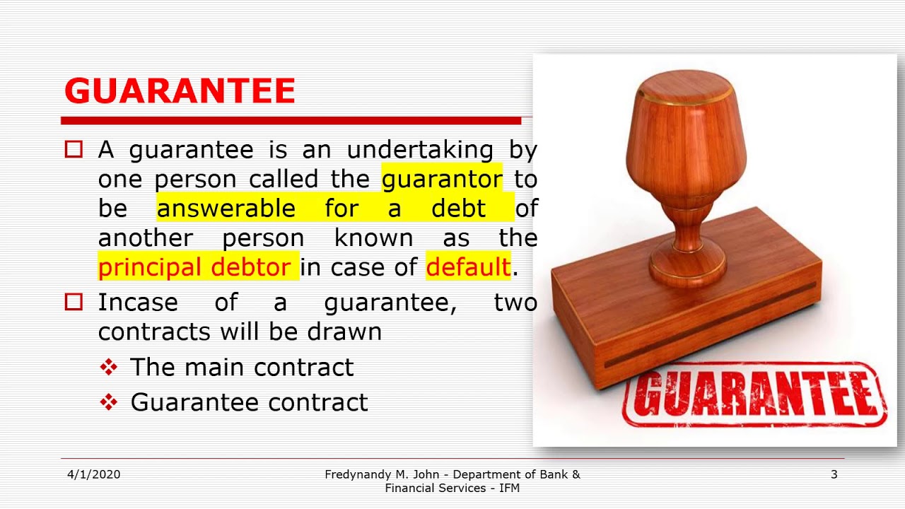 Security - 3 Guarantee