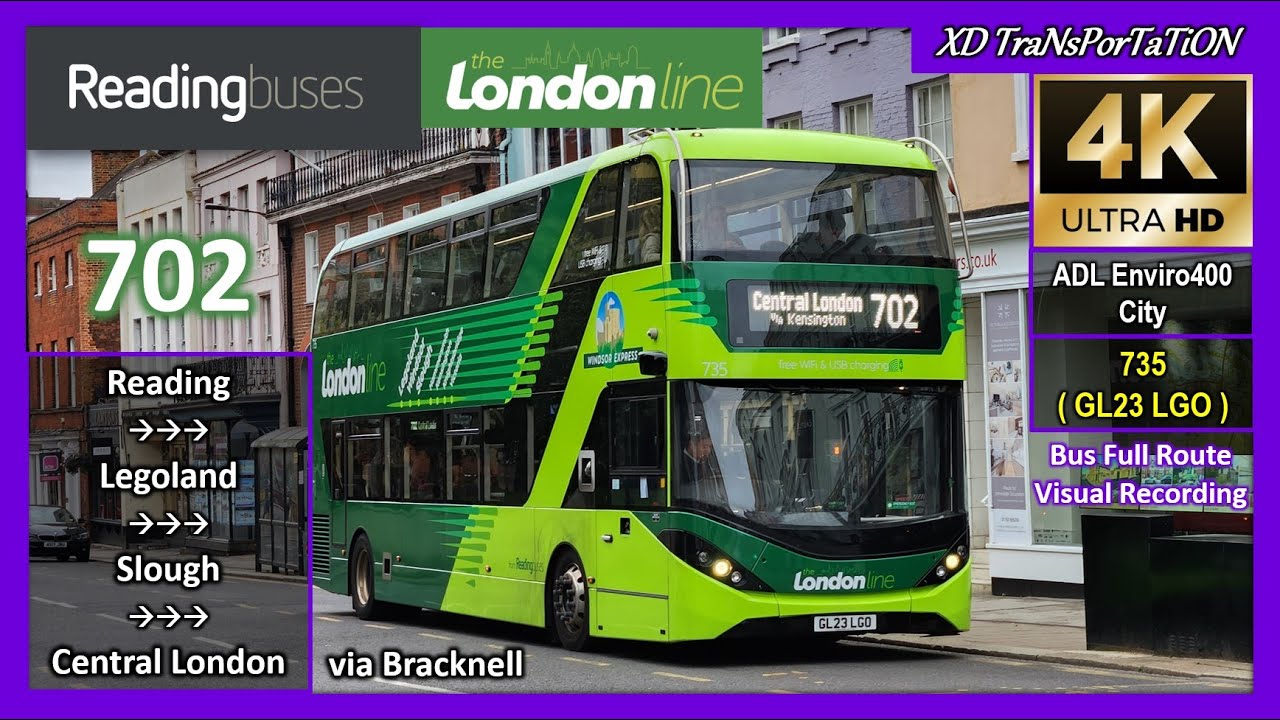 [Reading buses] The London Line 702 ~ Reading ➝ Legoland ➝ Central London【4K UW】