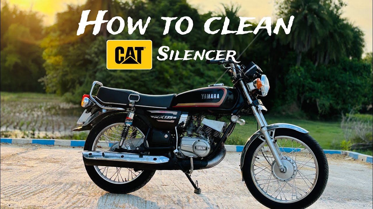 Rx 135 Cat silencer cleaning || using caustic soda and Hot water || Yamaha rx 100 ,135,Rxz in Tamil