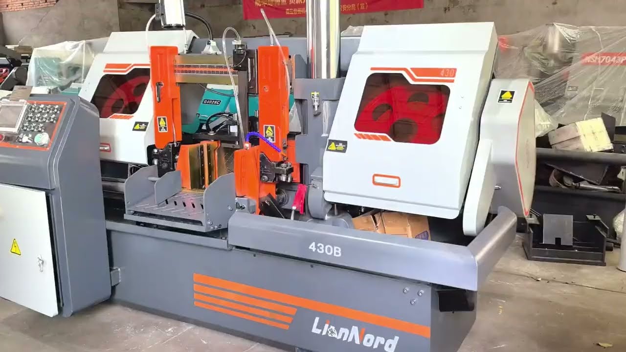 China LionNord factory high efficiency intelligent CNC automatic band saw machine for steel bar cut