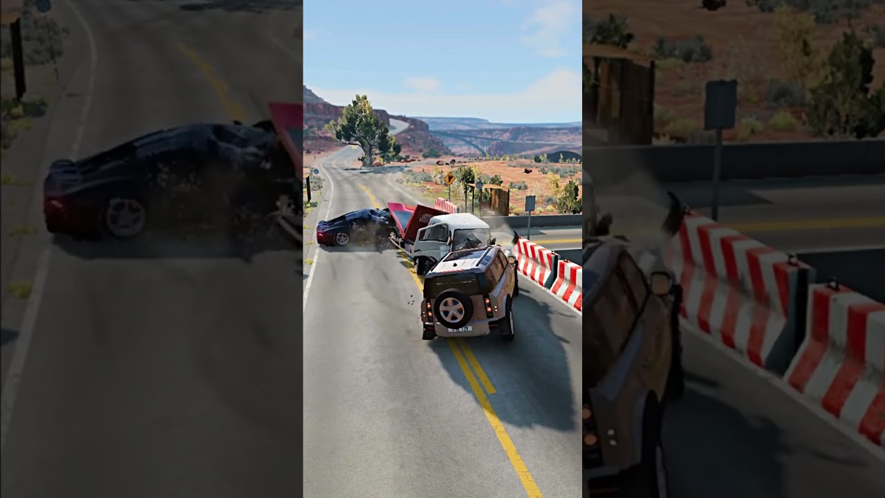 Realistic Highway Car Crashes 