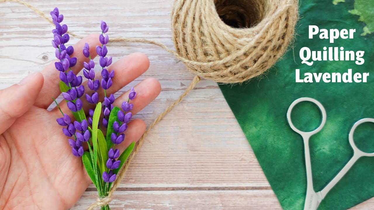 Lavender Flowers - Paper Quilling DIY - How it's made!