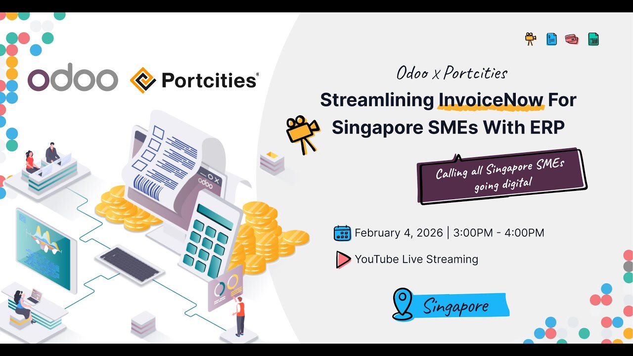 Odoo x Port Cities: Streamlining InvoiceNow for Singapore SMEs with ERP