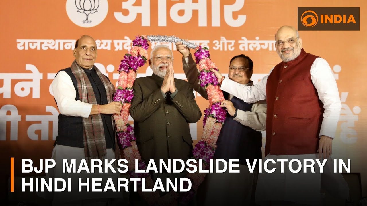 BJP marks landslide victory in Madhya Pradesh, Rajasthan and Chhattisgarh
