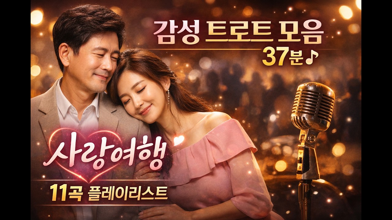 사랑여행으로 시작하는 감성 트로트 37분 🎵 운전할 때 듣기 좋은 노래 | 11곡 연속듣기