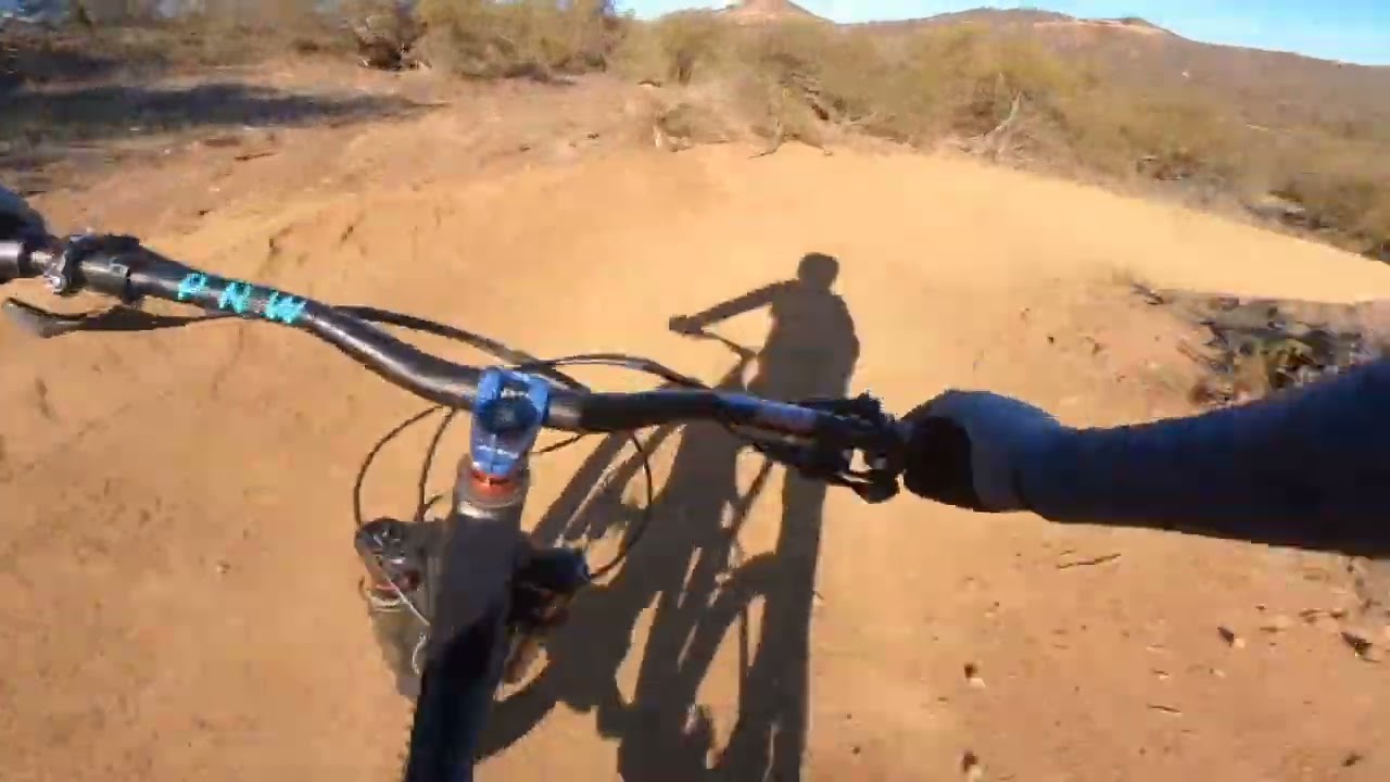 First, blind run of Underdrive, Greer Ranch, Southern California MTB