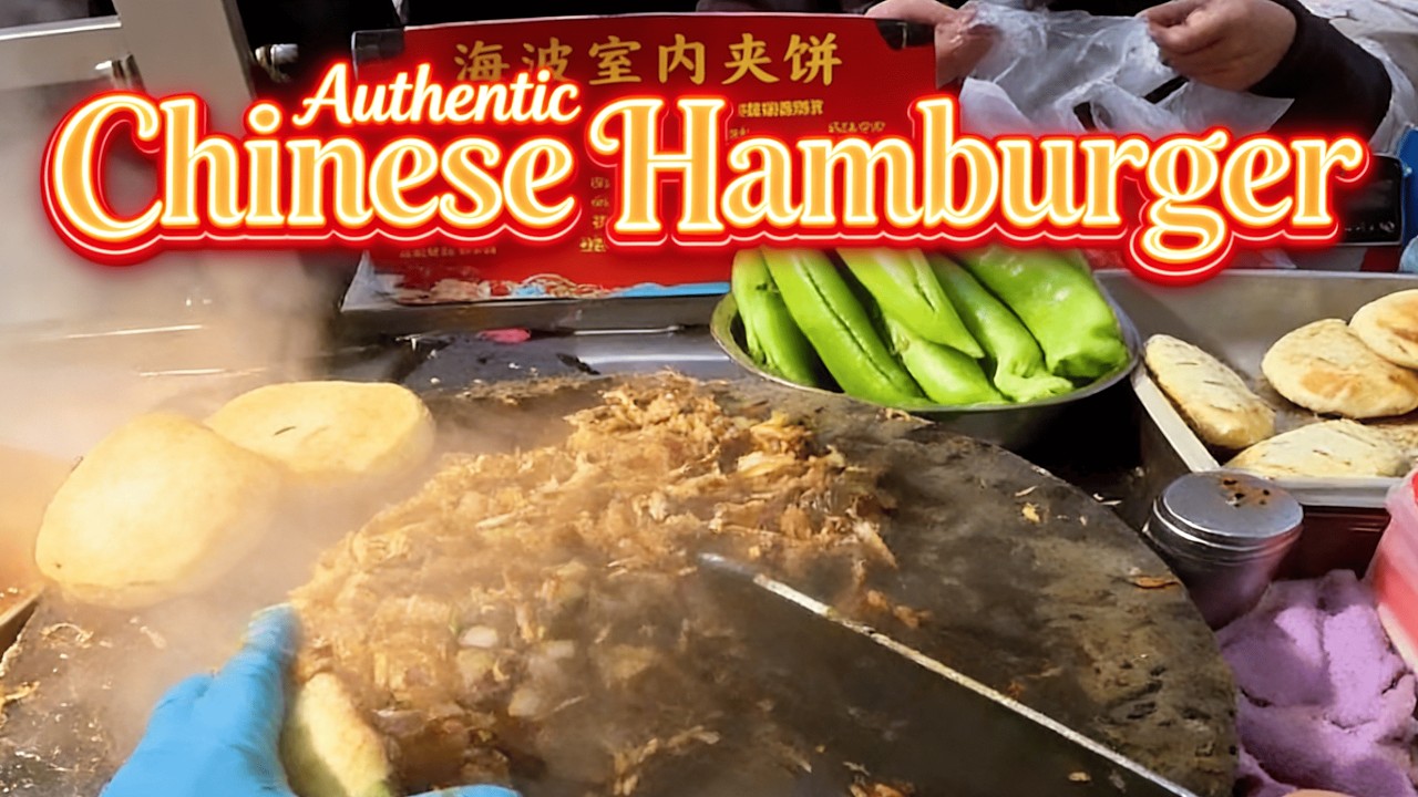 Tasty Green Pepper Crispy Roujiamo, Well-Seasoned Braised Pork Inside Flaky Pastry