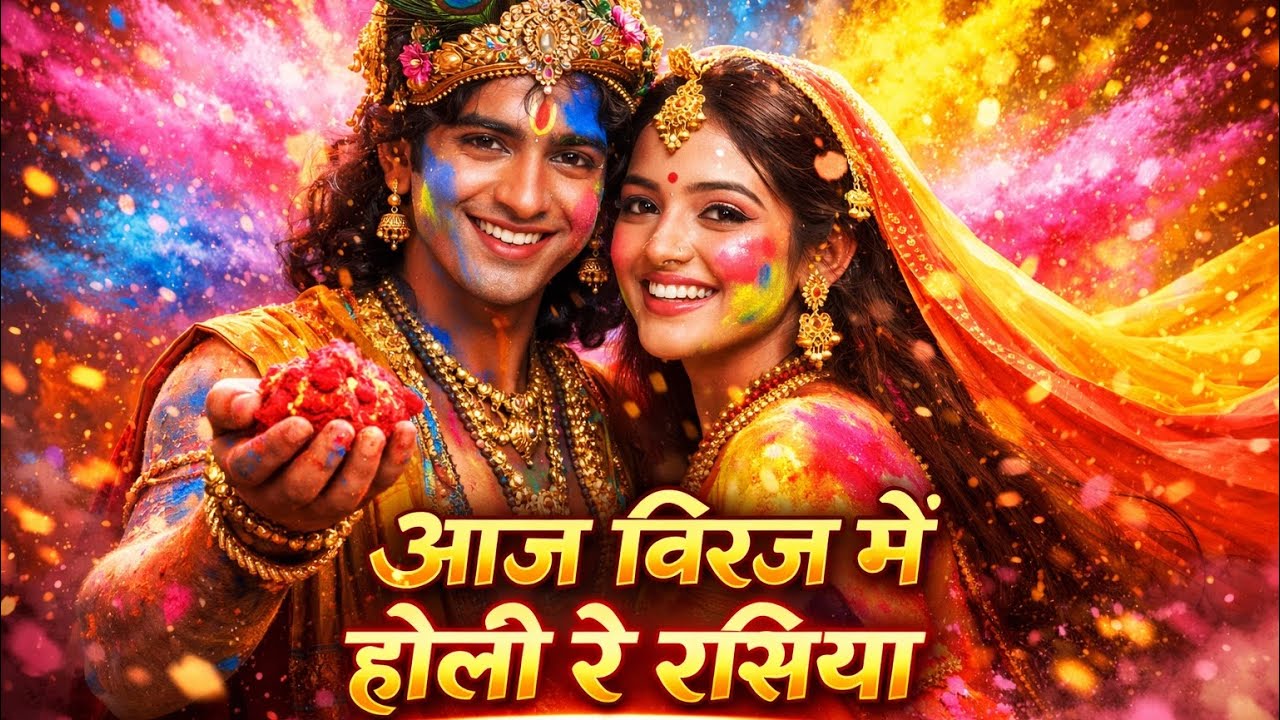 आज बिरज में होली रे रसिया | Radha Krishna Holi Song | Trending HoliBhajan2026 #holi #krishnabhajan 