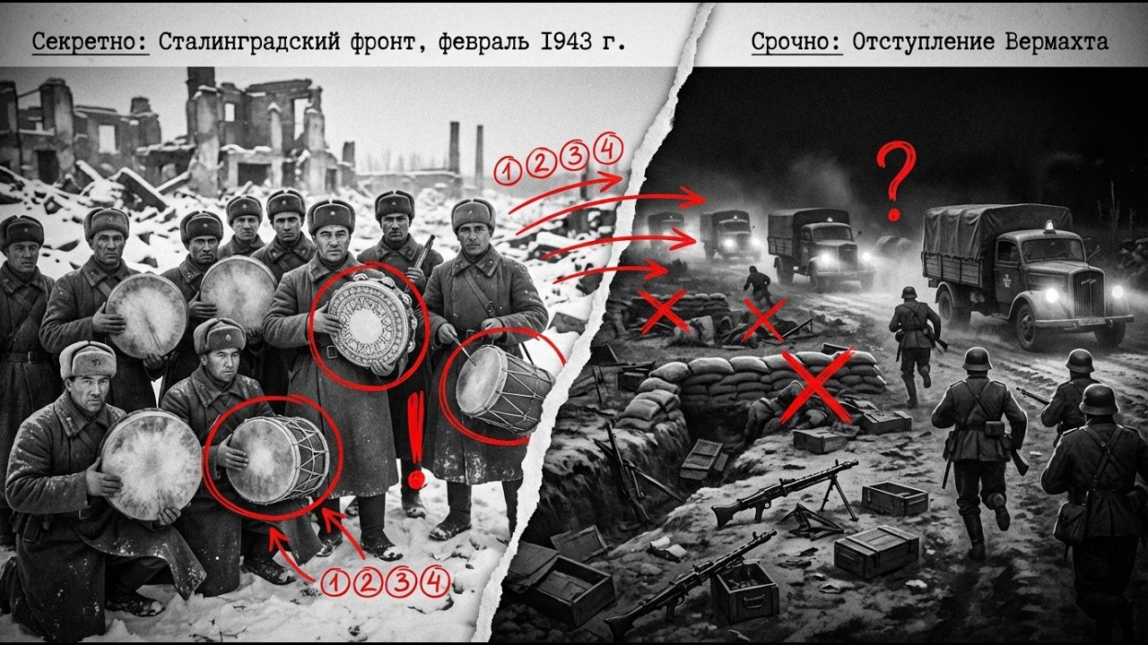 НЕМЦЫ БЕЖАЛИ С КРИКАМИ: 11 узбеков с БУБНАМИ и БАРАБАНАМИ обратили в бегство полк СС
