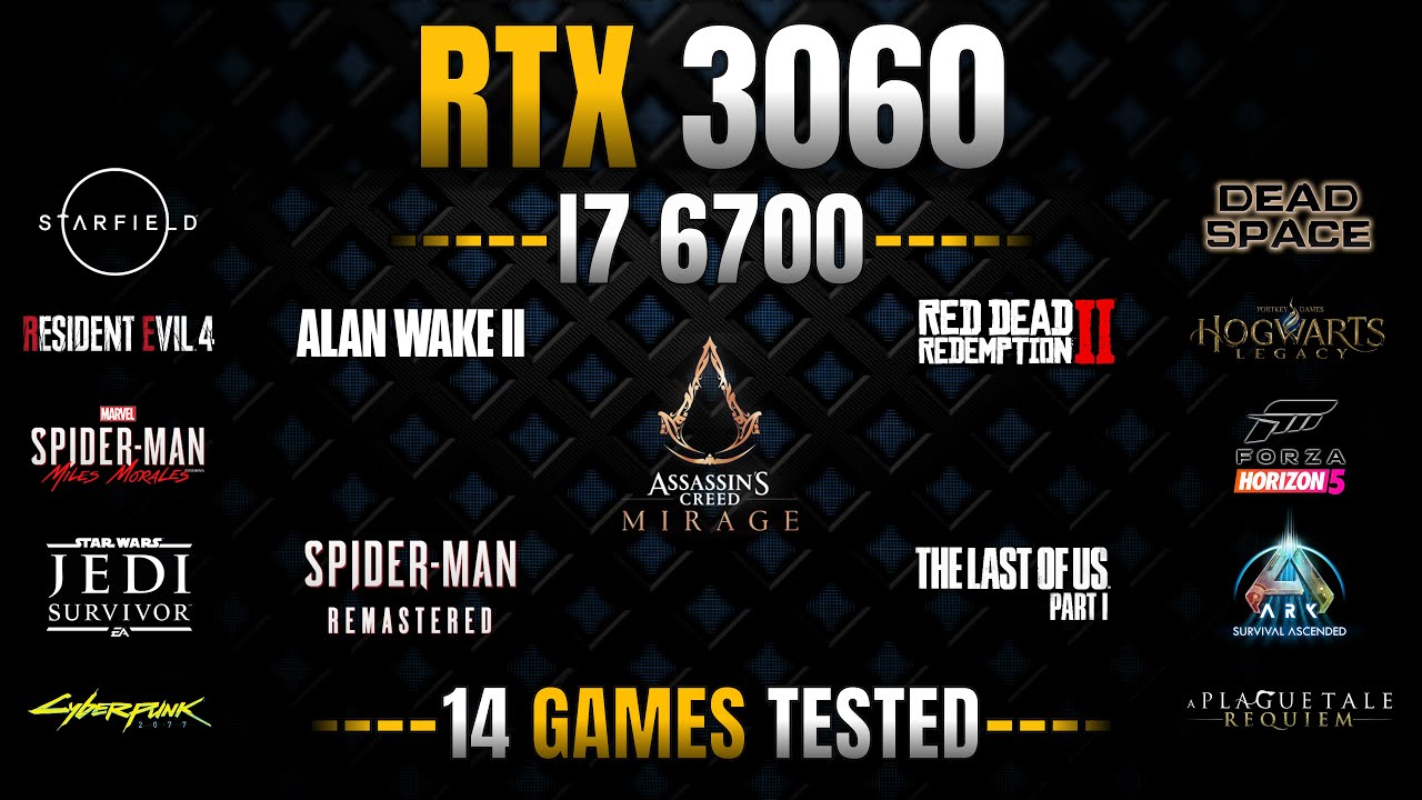 RTX 3060 + i7 6700 || How Bad This Pair is???🤔  || 14 Games Tested