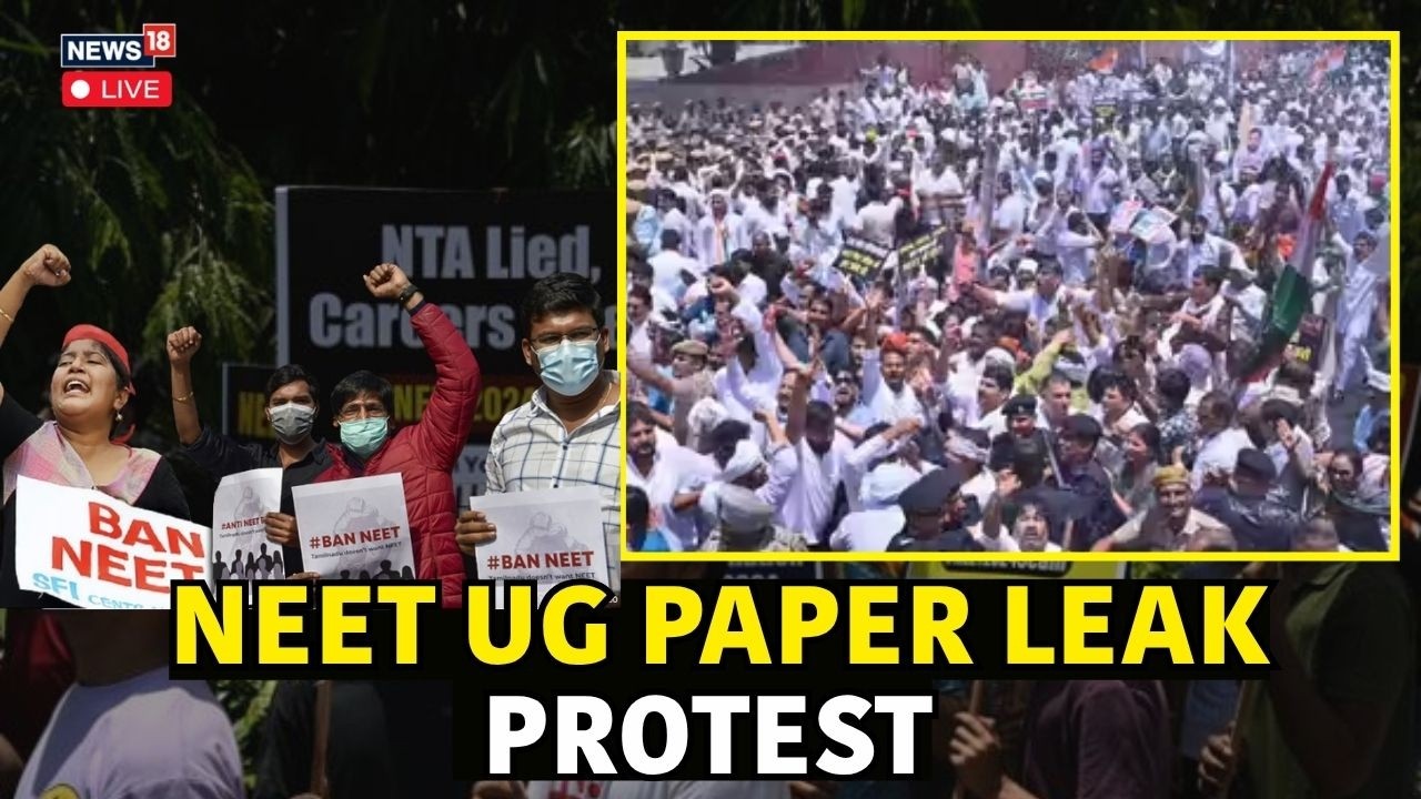 NEET UG 2026 Leak LIVE: Police Use Water Cannons as Congress Marches to BJP HQ In Jaipur & B'luru