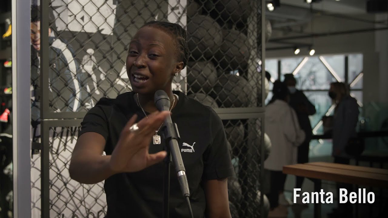 Fanta Ballo at the 2021 NYC Teen Poetry Slam Finals