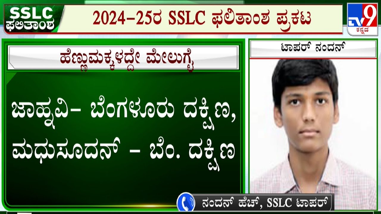 Karnataka SSLC Results 2025: Nandan H Shares His Happiness With TV9 After Becoming Topper