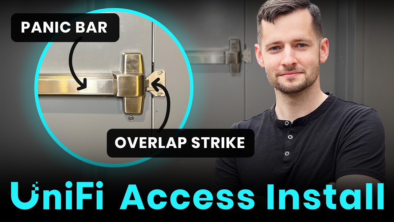 How to Install Ubiquiti UniFi Door Access Hub Mini with Electrified Panic Bar, Double-Door Strike