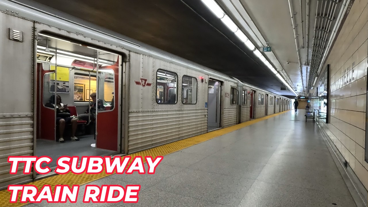 TTC Subway Train Ride on Line 2 Bloor-Danforth | Kipling to Keele Station 
