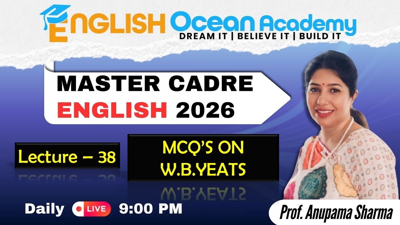 Master Cadre English Preparation | MCQ Lecture 38 | English Ocean Academy #englishbyanupamamam