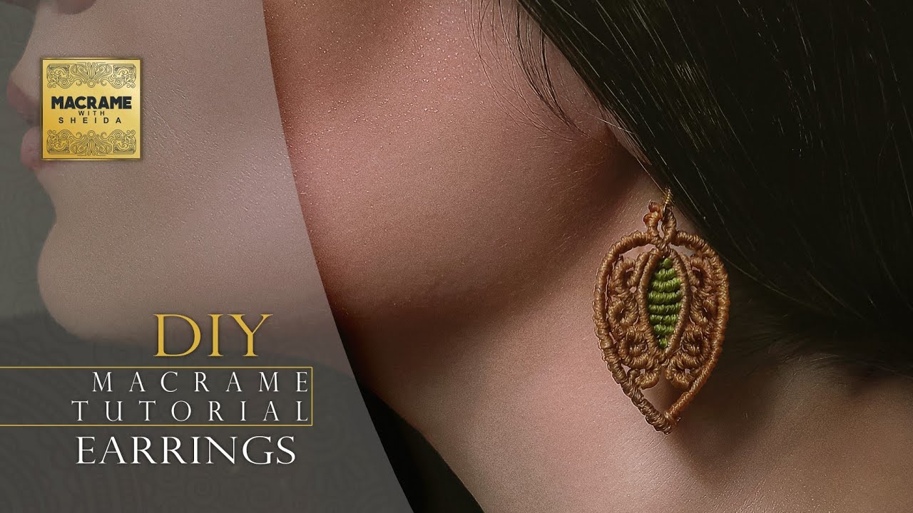 macrame tutorial | how to make earrings  at home | macrame pattern |