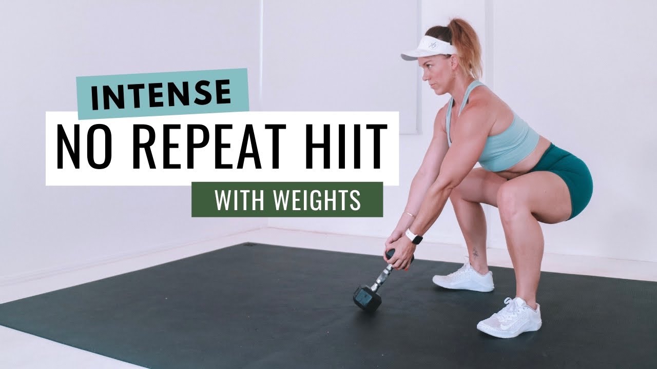 40-минутная высокоинтенсивная интервальная тренировка (HIIT) без повторений с отягощениями | Трен...