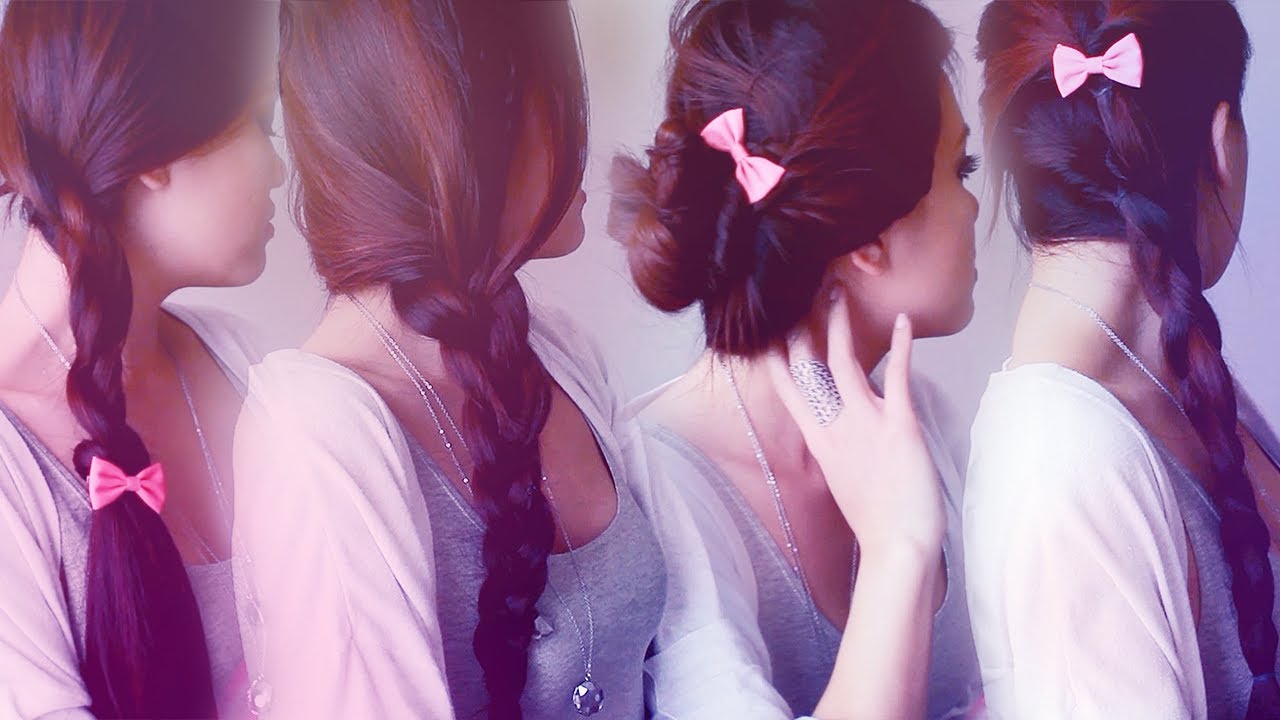 5 Easy Back to School Hairstyles in 5 Minutes ♡ No heat
