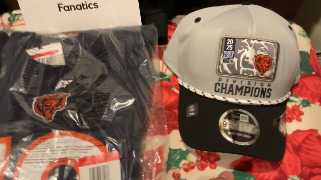 Chicago Bears NFC North Champions SnapBack & Caleb Williams Shirt Review/Unboxing 
