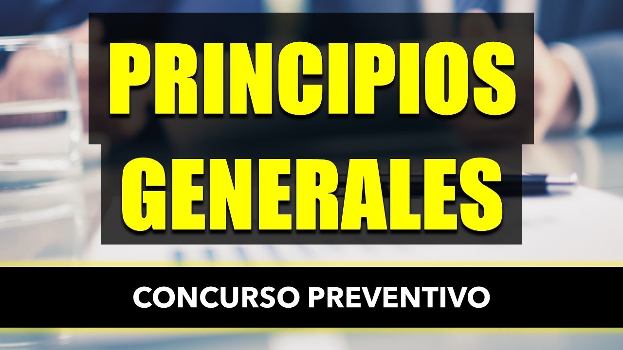 Principios Generales del Concurso Preventivo