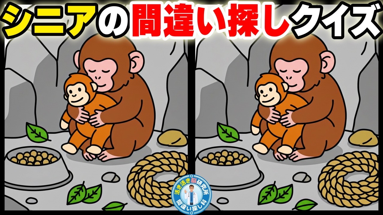 【シニアの間違い探しクイズ】60代 70代向け✨️ WBCの熱狂 あの話題のお猿さんまで！ 話題のニュースで脳の活性化✨️ No.163