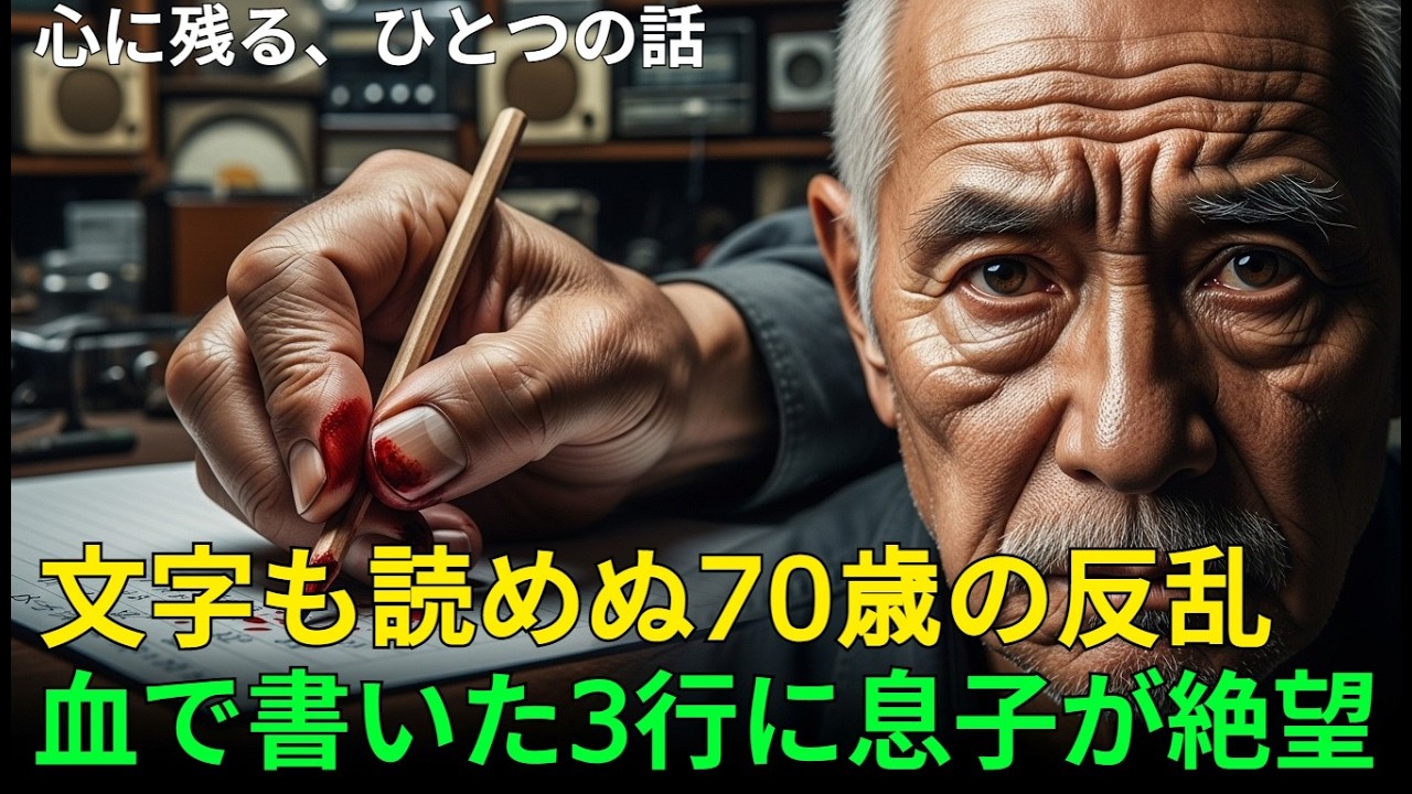 【涙腺崩壊】夫の遺品を直した70歳の無学な老人。貯金120万を息子に奪われ絶望する私に、彼が震える手で書いた『一通の手紙』の衝撃の正体。 #感動実話 #心温まる話 #人生の教訓 #世代間共感