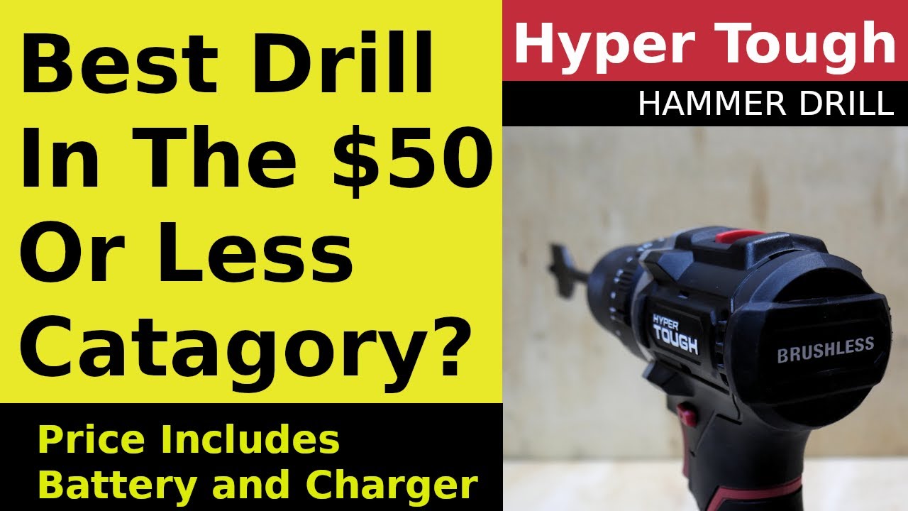 Hyper Tough Hammer Drill Reviewed.  Hyper Tough Brushless Hammer Drill is reviewed in detail.