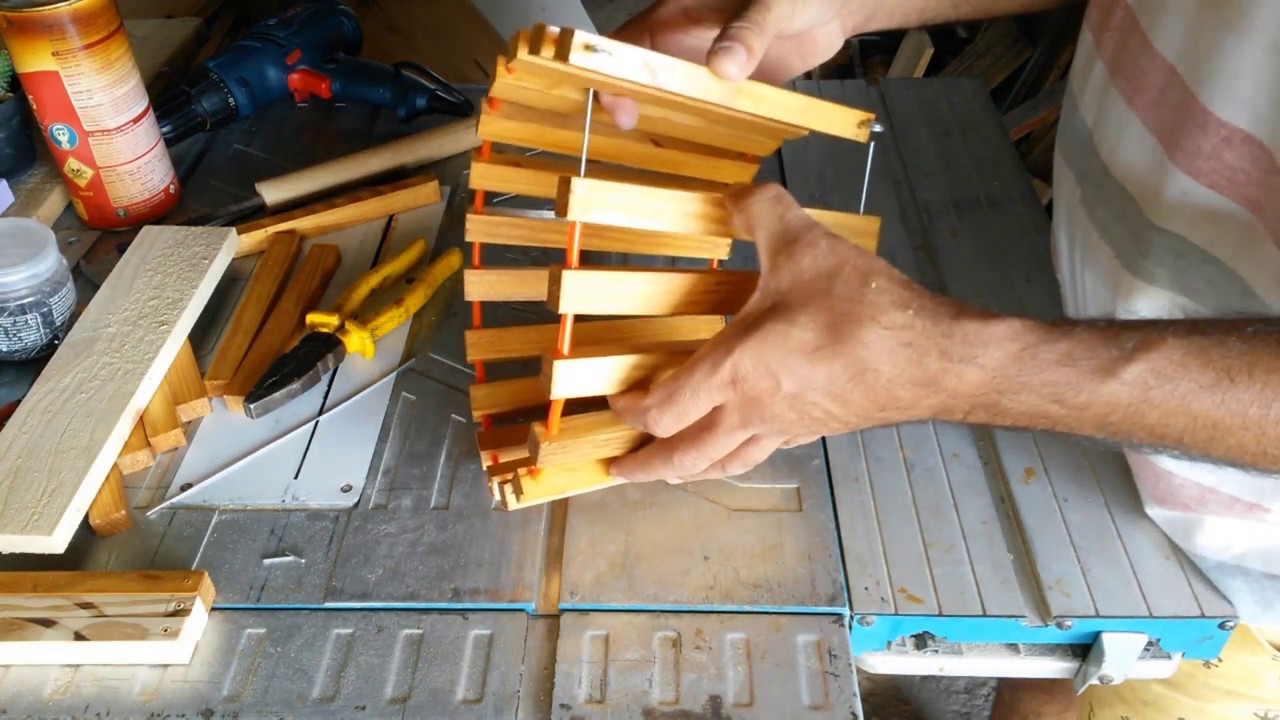 Cachepot de Madeira Redondo, Criativo e Sustentável. Vídeo 03/10