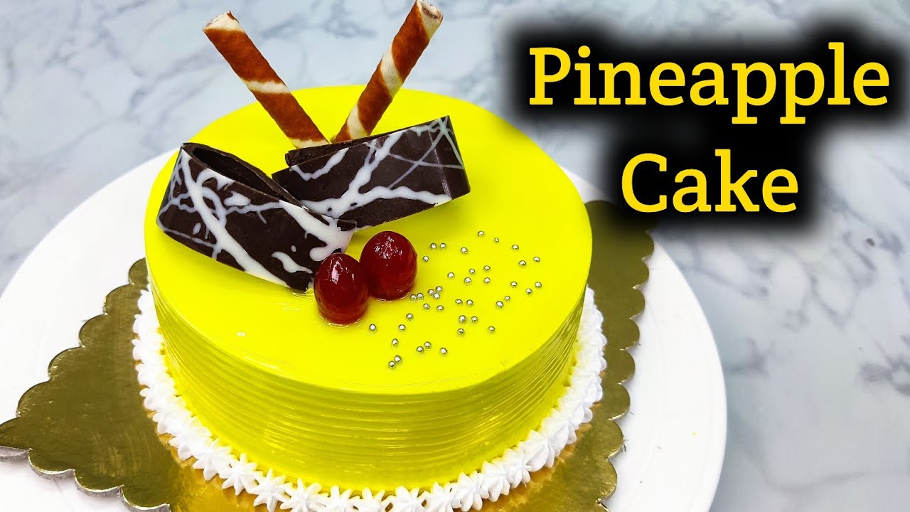 Bakery Style Pineapple Cake design |Easy cake decoration | Cake decorating ideas | easy cake design