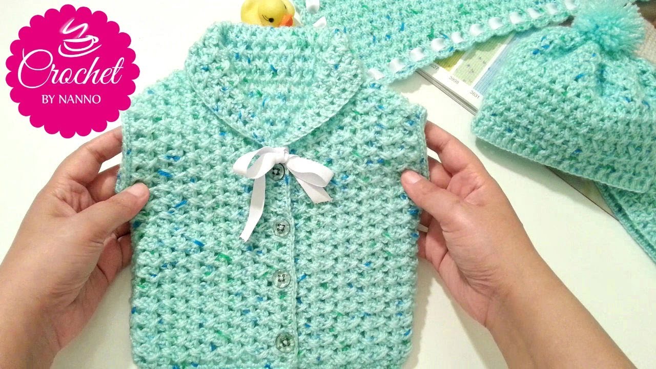 HOW TO CROCHET A CARDIGAN VEST #1 FOR Baby & Kids Sizes |☕THE CROCHET SHOP by NANNO
