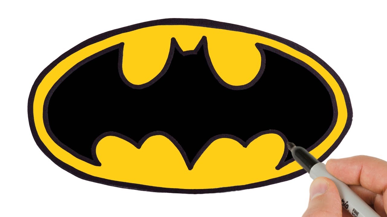 How to Draw Batman Logo Easy