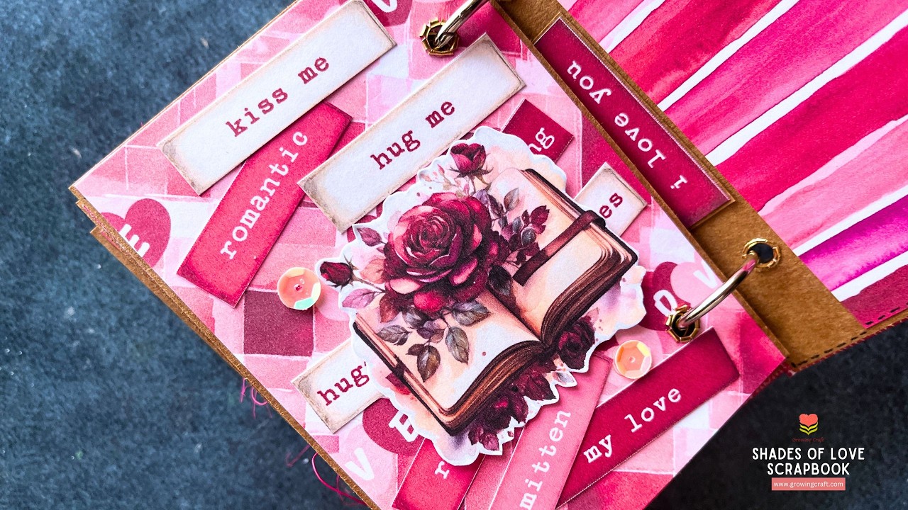 Part 2 Valentine Scrapbook making tutorial #handmadescrapbook #valentinegiftideas