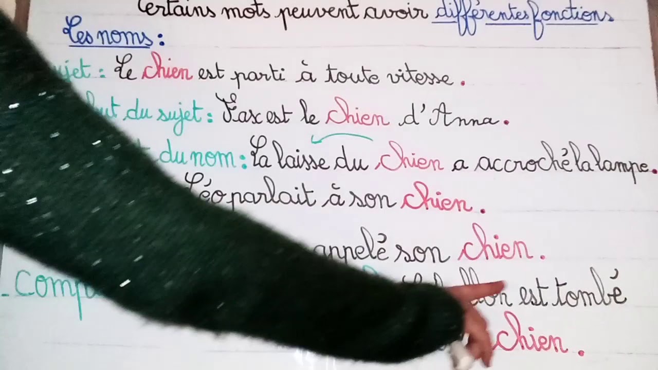 La nature et la fonction des mots
