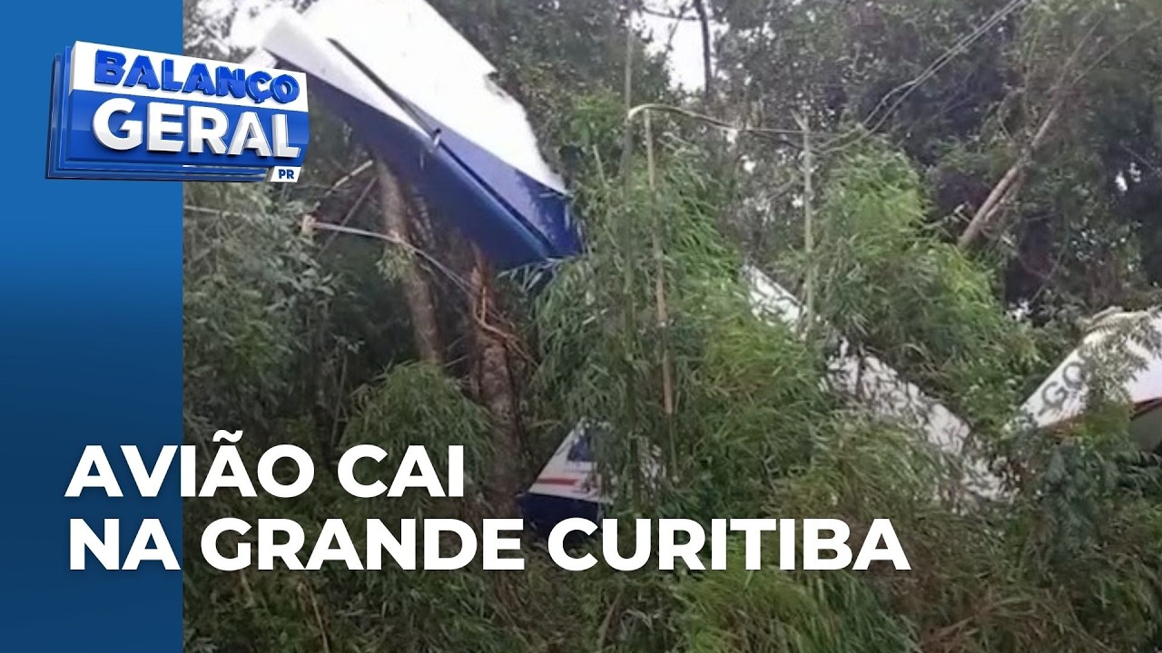 Piloto morre após queda de avião na Grande Curitiba; acidente aconteceu durante chuva forte