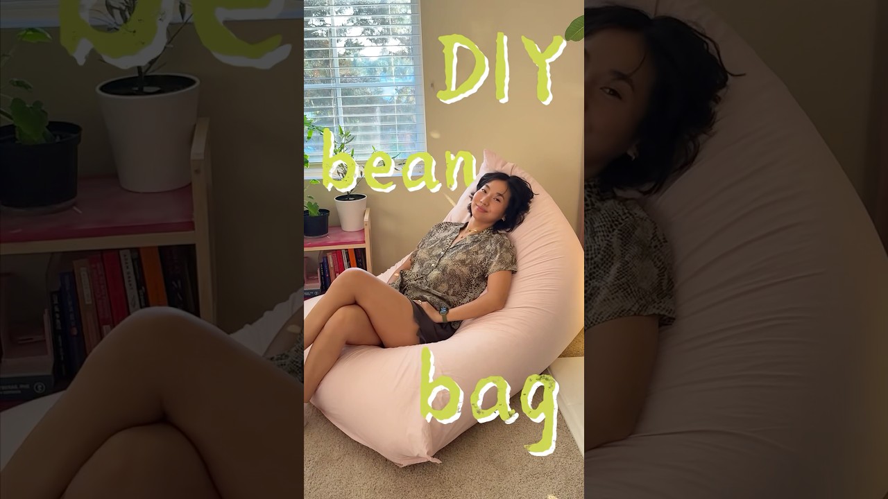 Why Didn&rsquo;t I Try This Sooner! Easiest DIY Bean Bag Ever #beanbag #diytutorial #homediy #diyfurniture