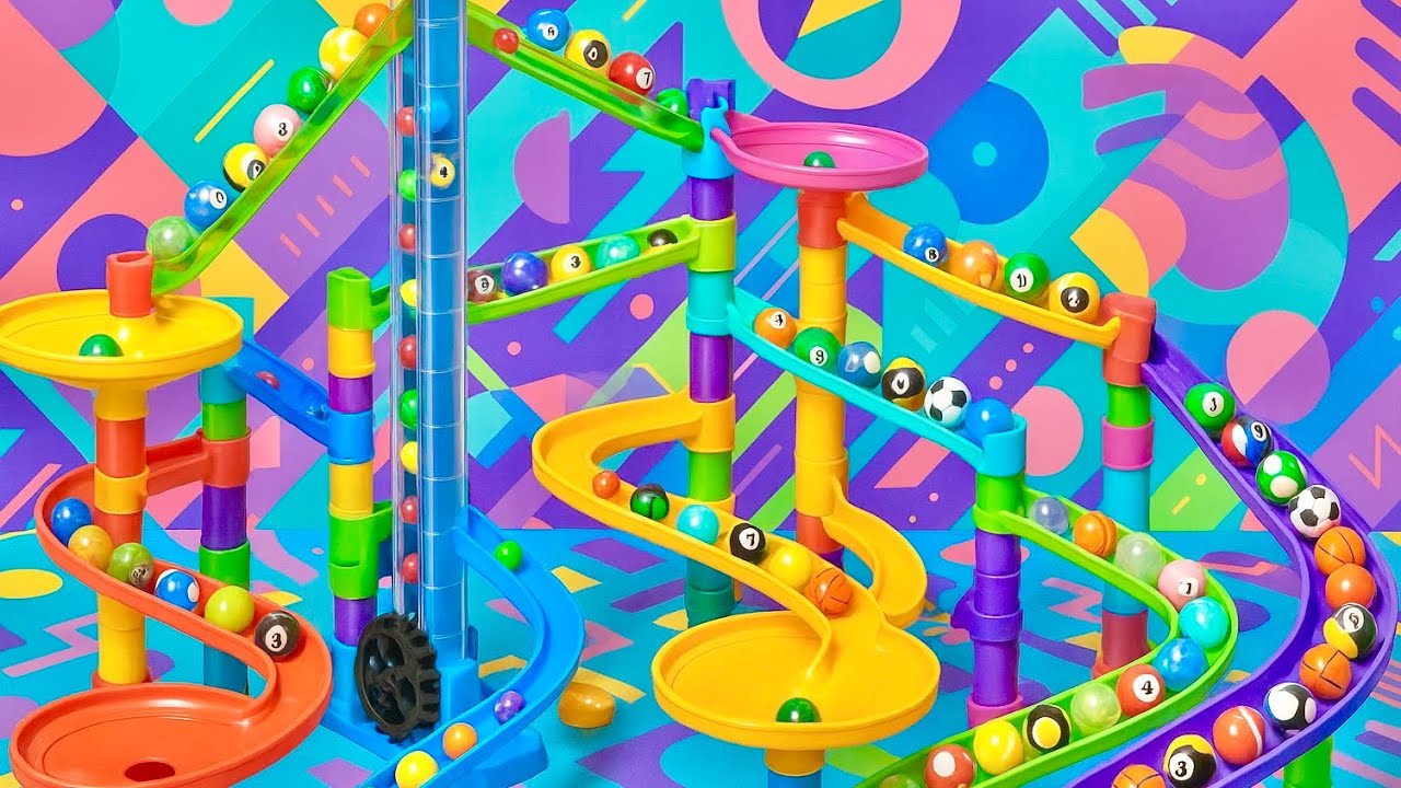Marble Run ASMR – Gentle Movement Without Pause