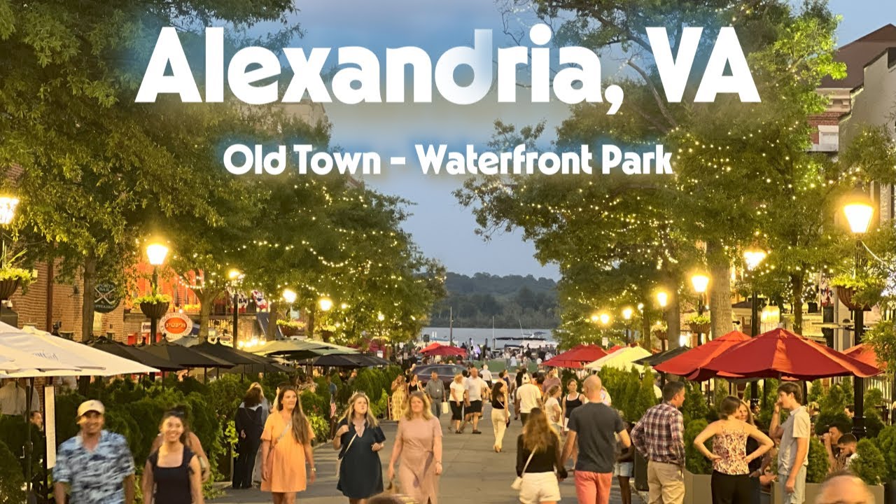 Old Town Alexandria Walking Tour | King Street to Waterfront & Tide Lock Park | 4K