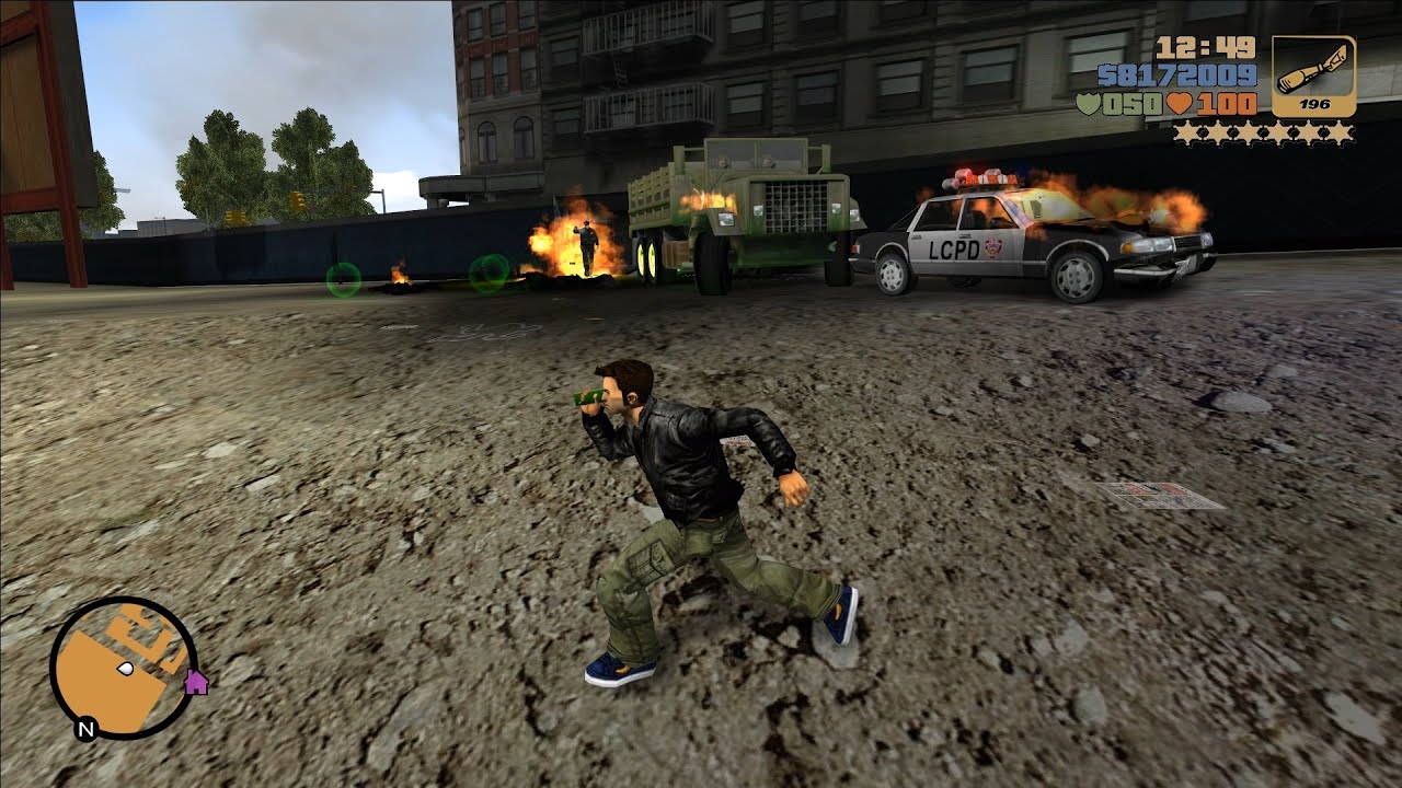 GTA 3 Molotov Cocktails Rampage + 6 Stars Wanted Level Escape