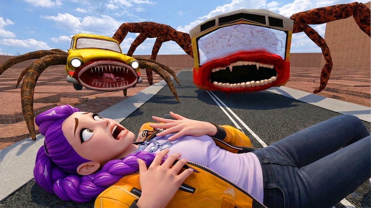 Пожиратели автомобилей причинили вред Руми из K-pop Hunters в Garry's Mod.