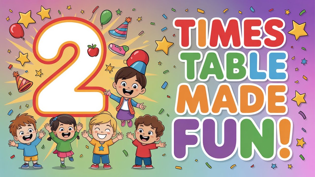 Learn the 2 Times Table with songs & Quiz for kids @Andycam 06 | #Kids