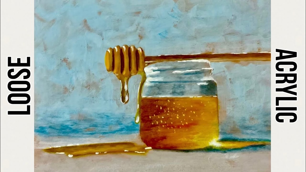 Kitchen art | FREE traceable | acrylic painting tutorial | step by step instructions