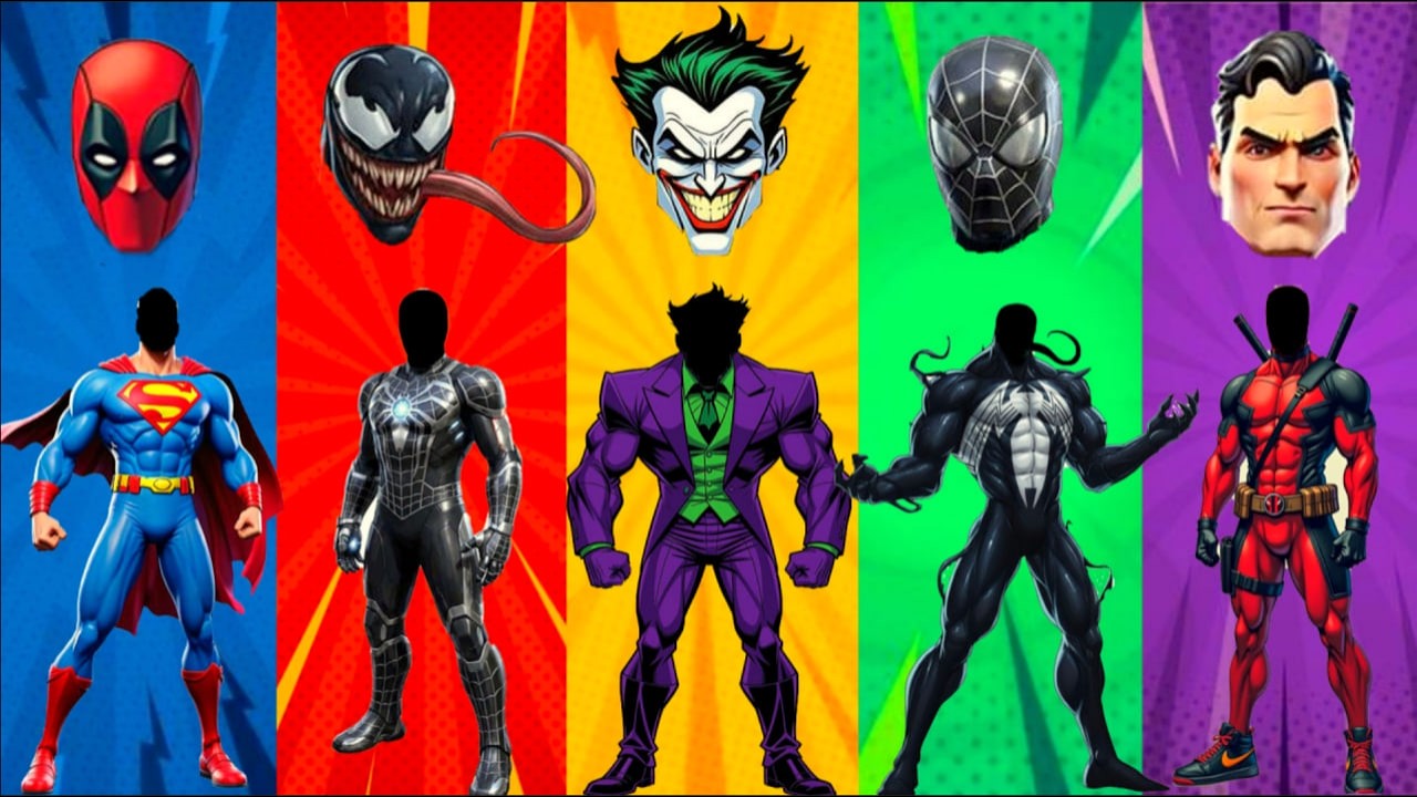 5 ROUNDS Wrong Eyes Quiz! Can YOU Guess Deadpool, Venom, Joker, Spider-Man & Superman? #wrongeyes