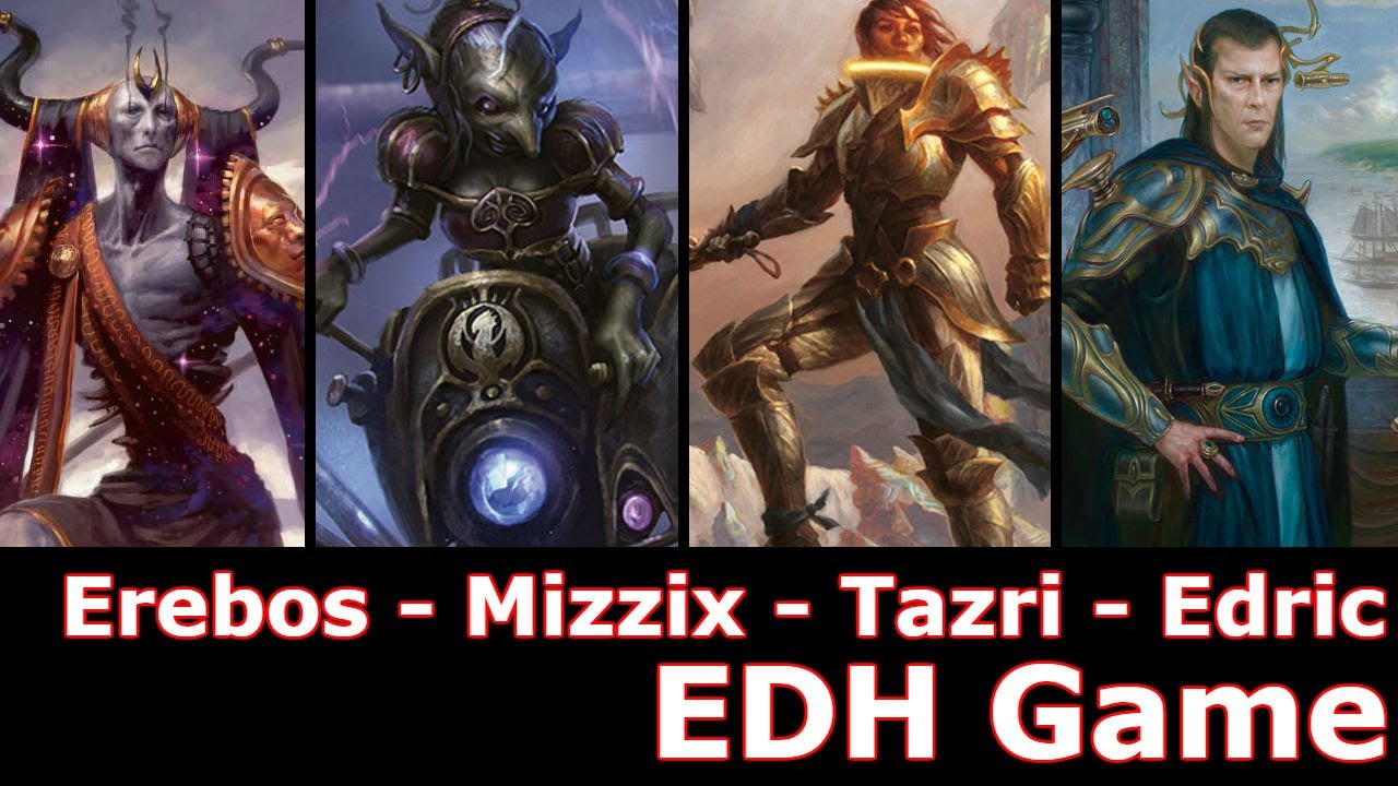 Erebos vs Mizzix vs General Tazri vs Edric EDH / CMDR game play for Magic: The Gathering