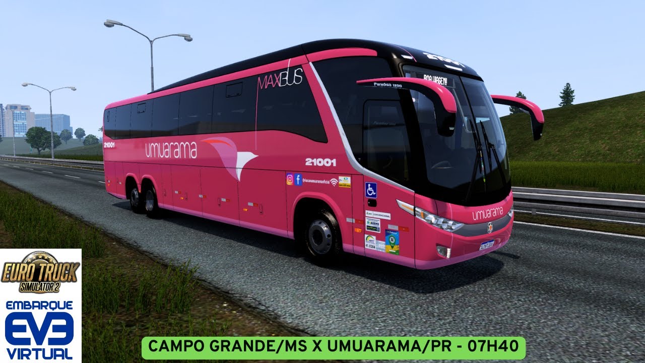 ETS 2 MODBUS | CAMPO GRANDE/MS X UMUARAMA/PR | MAPA EAA | VIAÇÃO UMUARAMA EM 4K