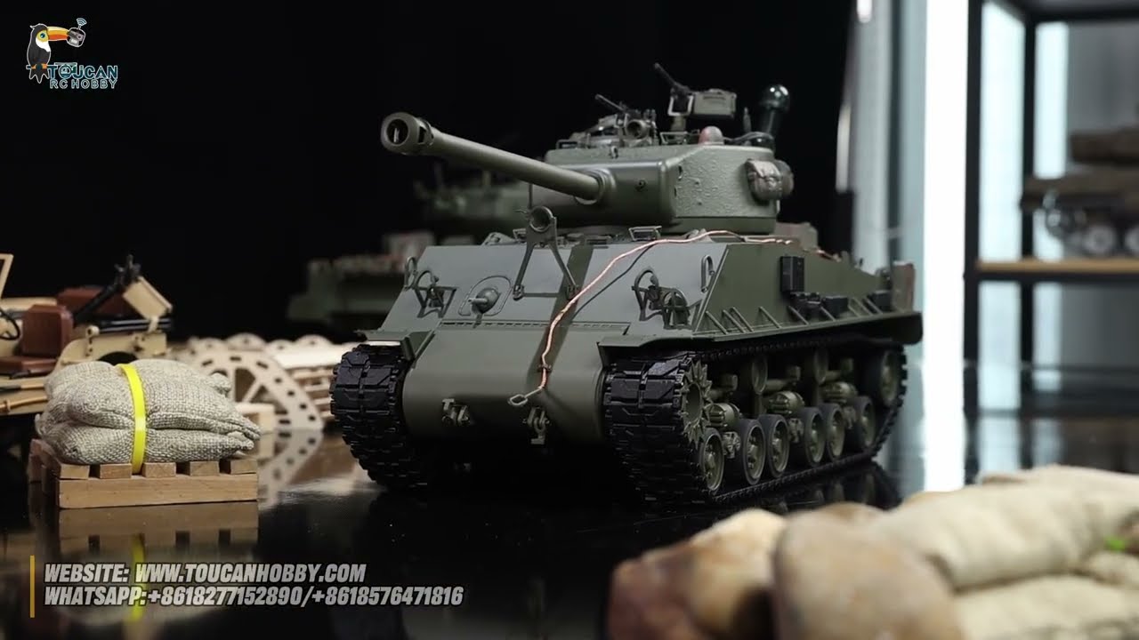 Shoot awesome war footage with this 1:16 scale RC Sherman tank! #rc #rctank #rcmodel #rchobby