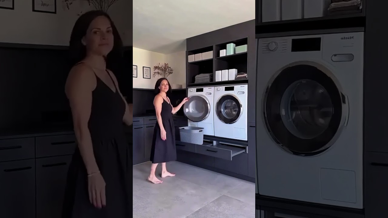 Laundry cabinet #laundryroom #laundrycabinet #washermachine