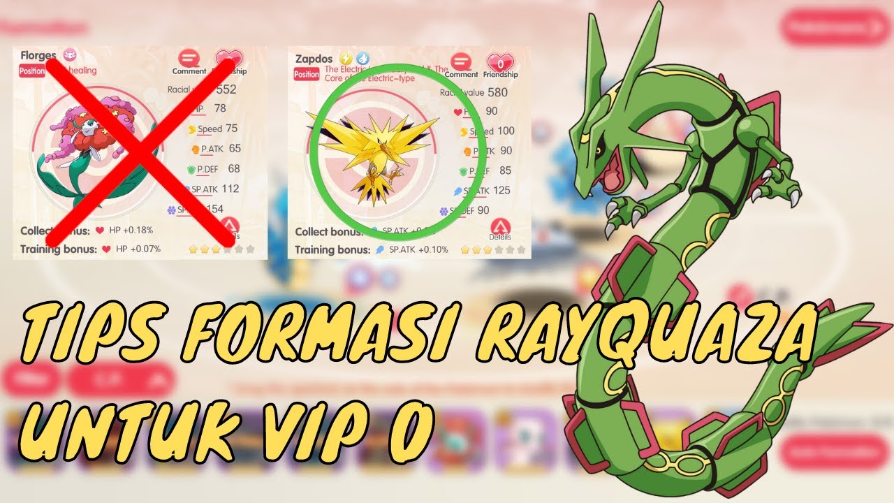 TIPS FORMASI RAYQUAZA UNTUK VIP 0 | POCKET INCOMING