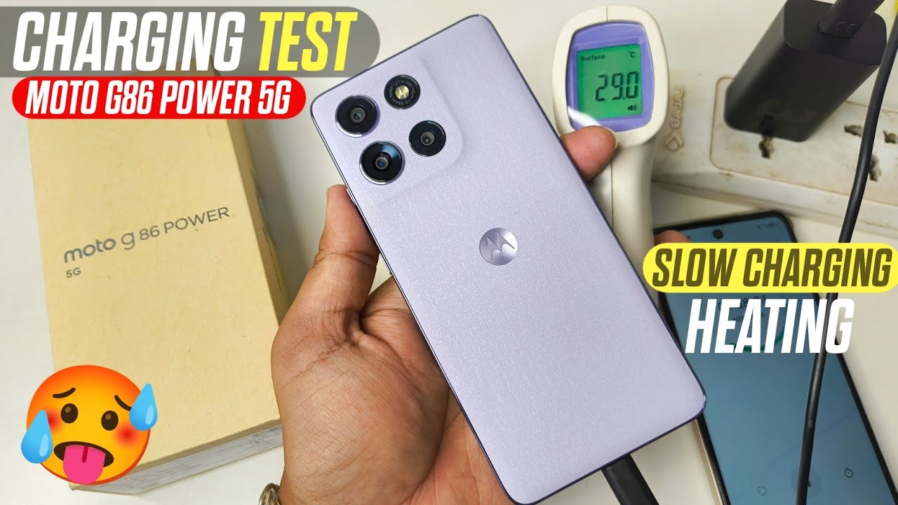 moto g86 power charging test - heating problem, slow charging 😢 | moto g86 power charging time